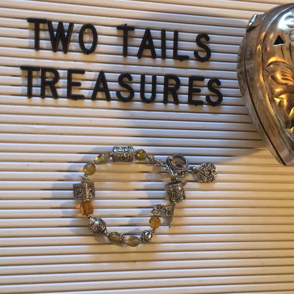 Vintage silver tone poison bracelet